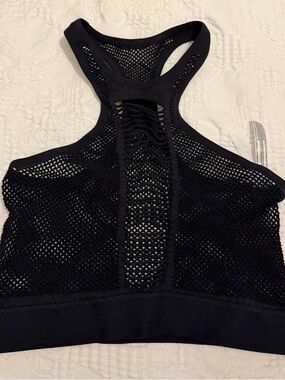 Urban Outfitters Black Mesh Racerback Tank